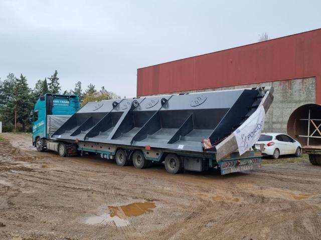 Gates loaded for transport